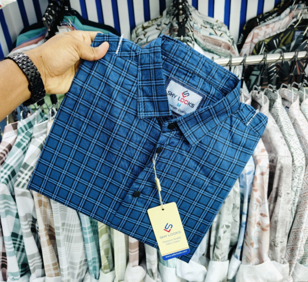 Pure Cotton Full Sleeve Check Shirt | STV001