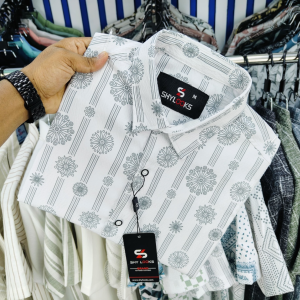 Luxury Popcorn Half Sleeve Print Shirt | STV005
