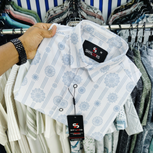 Luxury Popcorn Half Sleeve Print Shirt | STV007