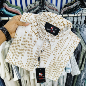 Luxury Popcorn Half Sleeve Print Shirt | STV013